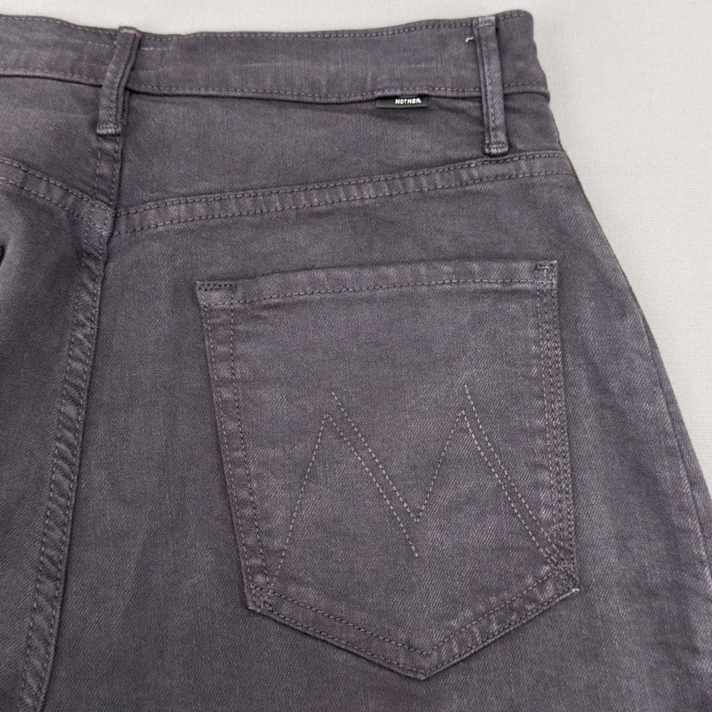 Mother The Half-Pipe Flood Jeans Faded Black High Rise Wide Leg Crop Size 29 - Picture 9 of 16